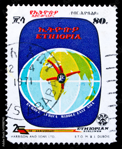 Wallpaper Mural Ethiopia stamp,Ethiopean airlines Torontodigital.ca