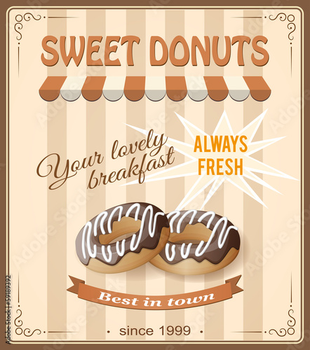 banner sweet donuts