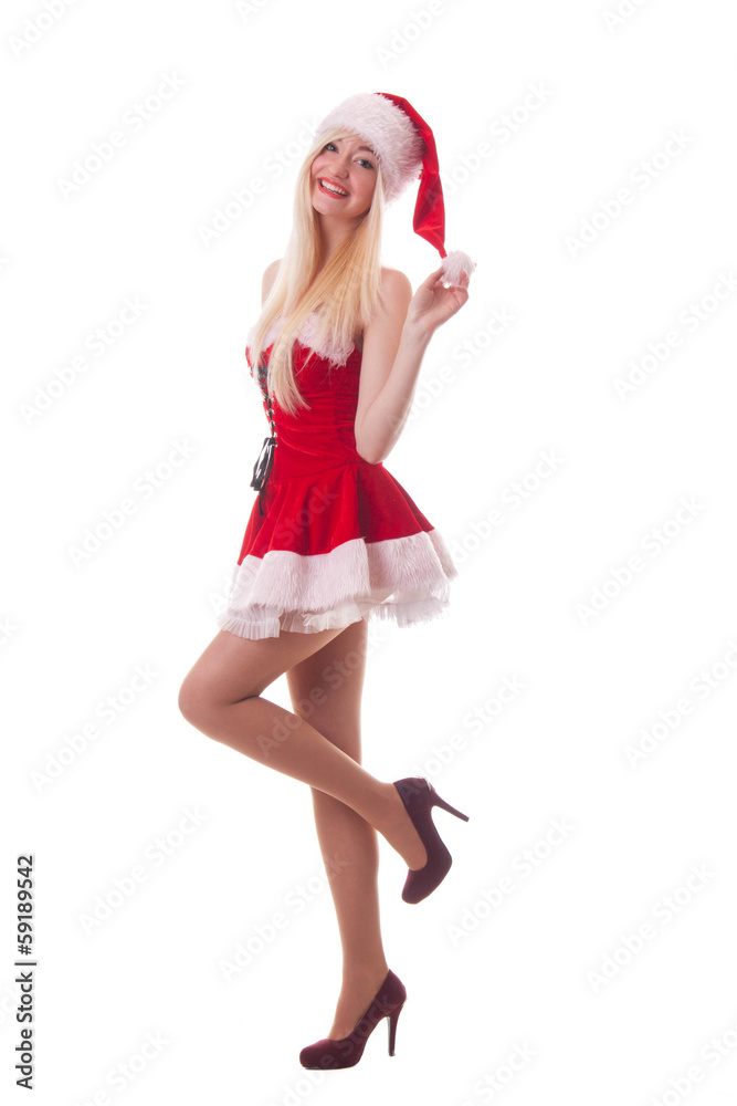 Portrait of a young attractive sexy Santa girl Portrait of a young attractive sexy Santa girl