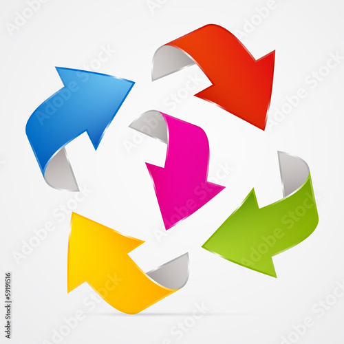 Colorful Abstract Arrows Set