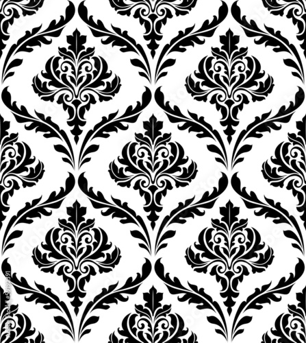Obraz na plátně Seamless damask pattern