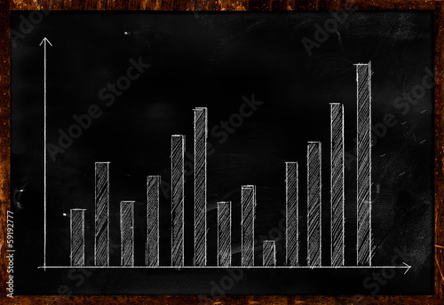 Obraz na płótnie Data Statistic on Blackboard