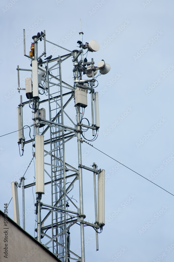 multiple antenna grouped on rooftop multiple antenna grouped on rooftop