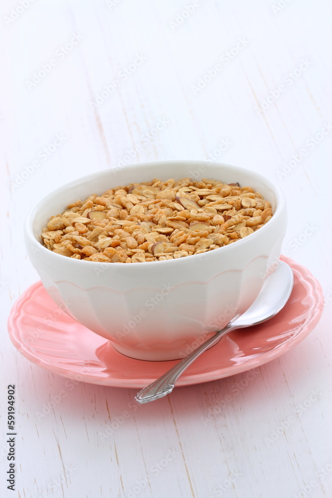 Delicious and healthy granola cereal Delicious and healthy granola cereal