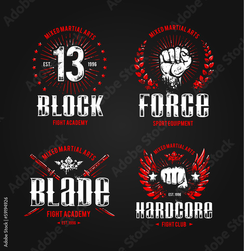 Grunge fighting prints