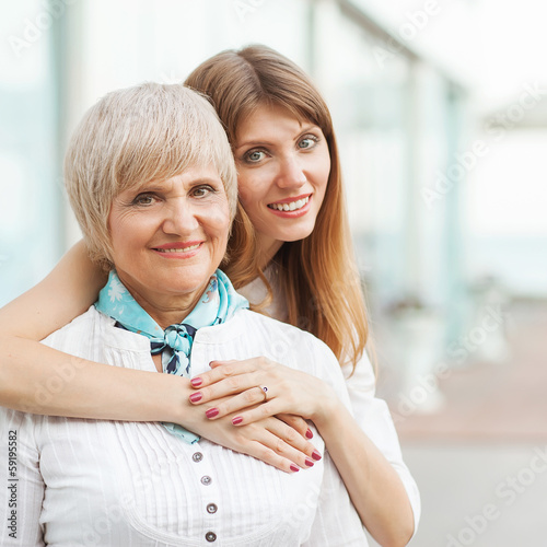 Mother with her daughter photo