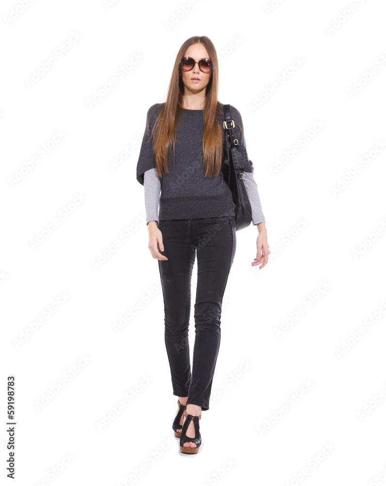 beautiful girl with long hair in sunglasses beautiful girl with long hair in sunglasses