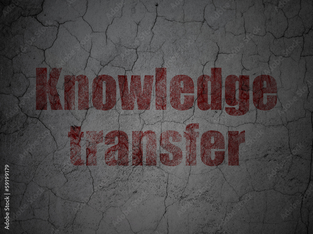 Fototapeta premium Education concept: Knowledge Transfer on grunge wall background