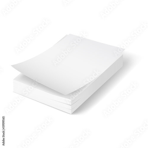 Stack of blank papers.