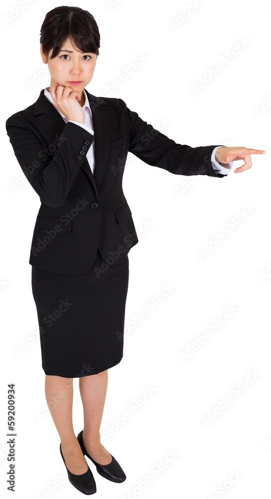 Businesswoman pointing Businesswoman pointing