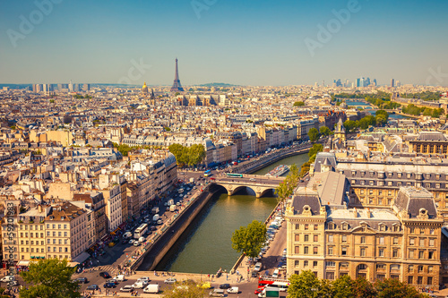 Aerial view of Paris © sborisov
