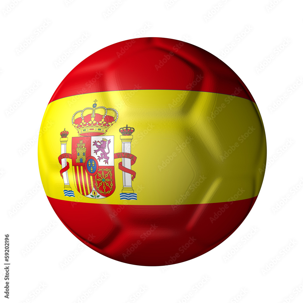 Obraz premium スペインのサッカーボール型国旗