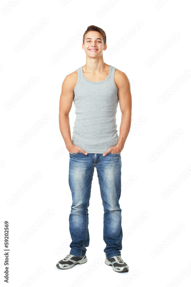 Portrait of happy smiling young man Portrait of happy smiling young man