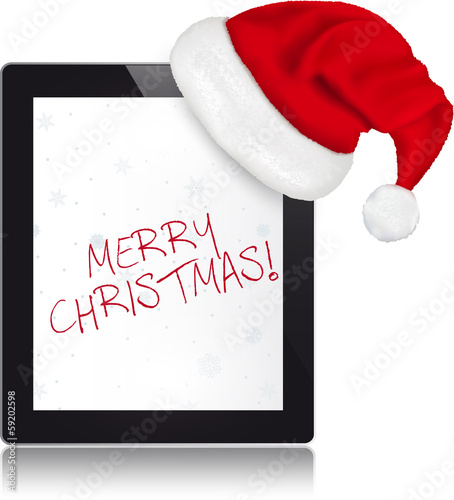 Merry Christmas with tablet