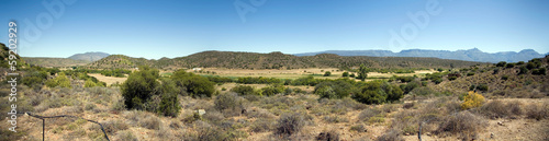 Arid karoo landscape showing characteristic hills