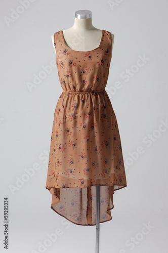 full-length elegant dress on a female mannequin