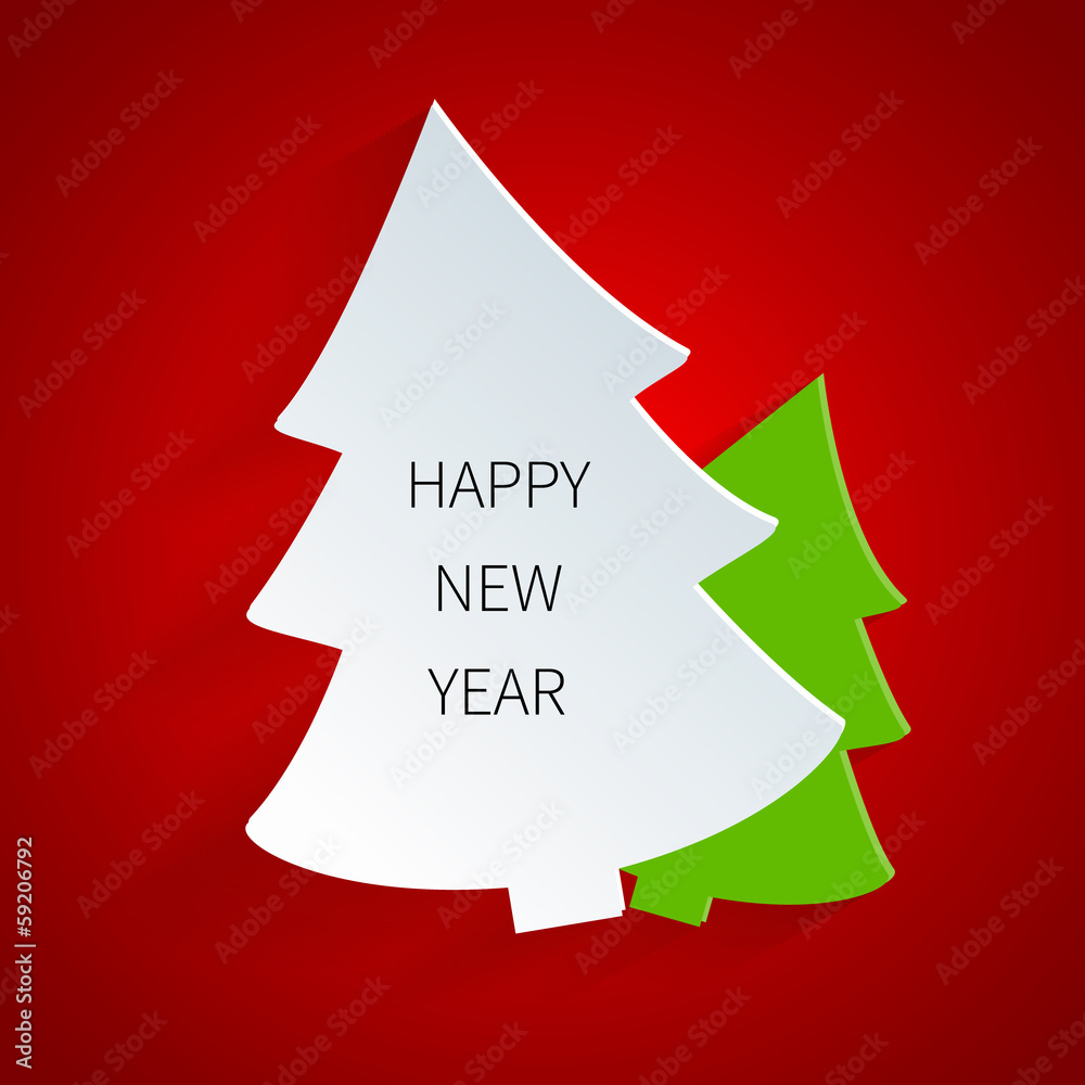 Fototapeta premium Christmas tree applique background
