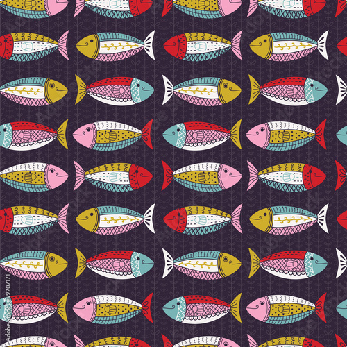 Fishes seamless pattern
