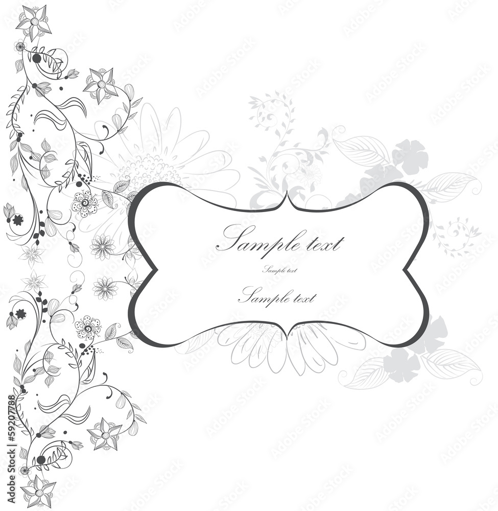 Obraz premium Floral greeting card