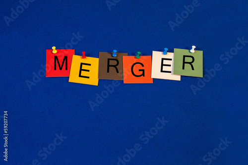 Merger - sign series for business - corporate takeover, competit photo