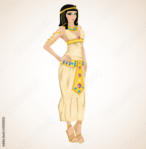 beautiful girl stylized into Cleopatra