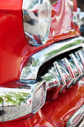 Fotografie Front Detail of a Vintage Car