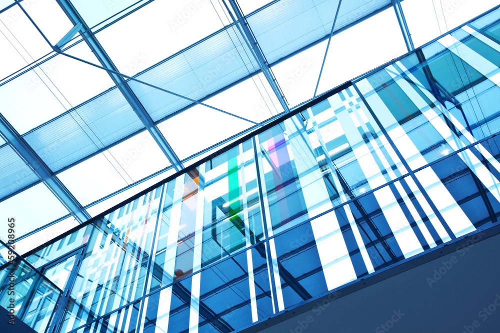 Futuristic glass office building Futuristic glass office building