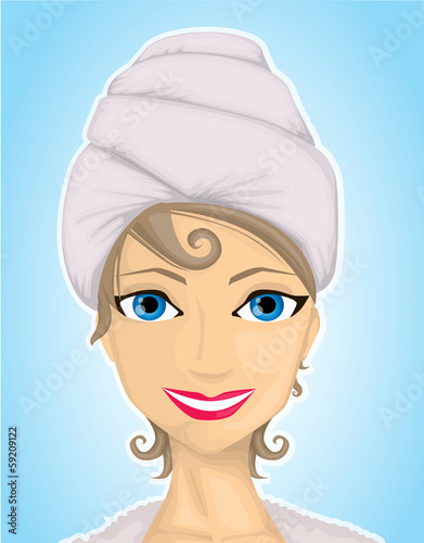 Girl in towel