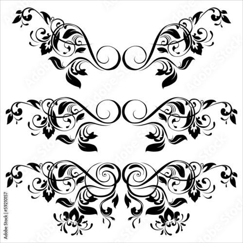 A tattoo of a flower 1. Vector