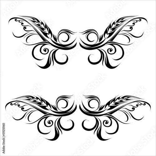 A tattoo of a flower 2. Vector