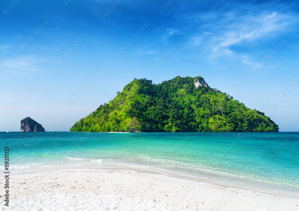 Clear water and blue sky