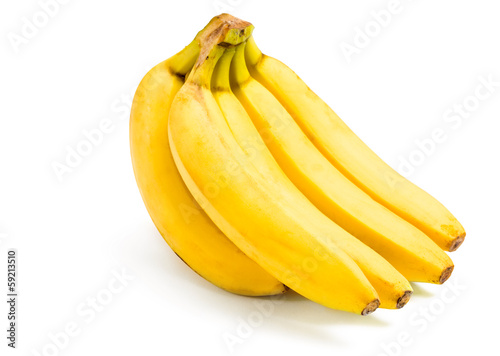 Close up of bananas, isolated