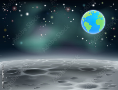 Moon space earth background 2013 C5