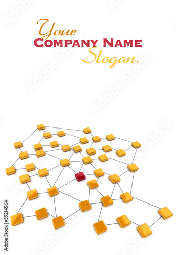 Orange and red network