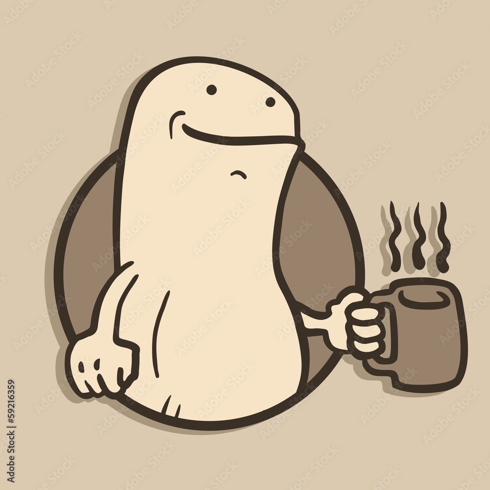 Fototapeta premium Funny hot coffee