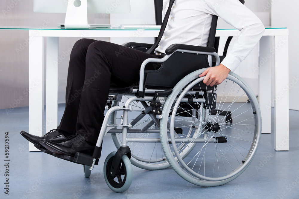 Businessman On Wheelchair Businessman On Wheelchair
