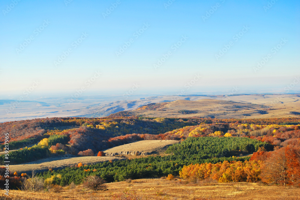 beautiful autumn landscape in Crimea, Ukraine
