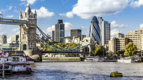 London skyline seen from the River Thames