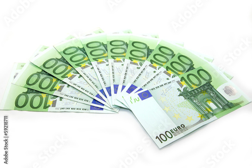 Foto One thousand euros banknotes money fan financial wealth concept