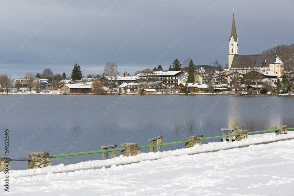 Der Schliersee im Winter, Bayern