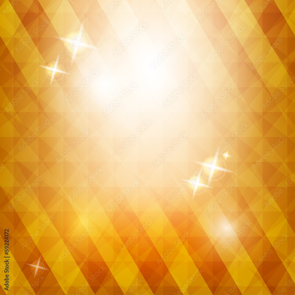 Golden triangle background with stars Golden triangle background with stars