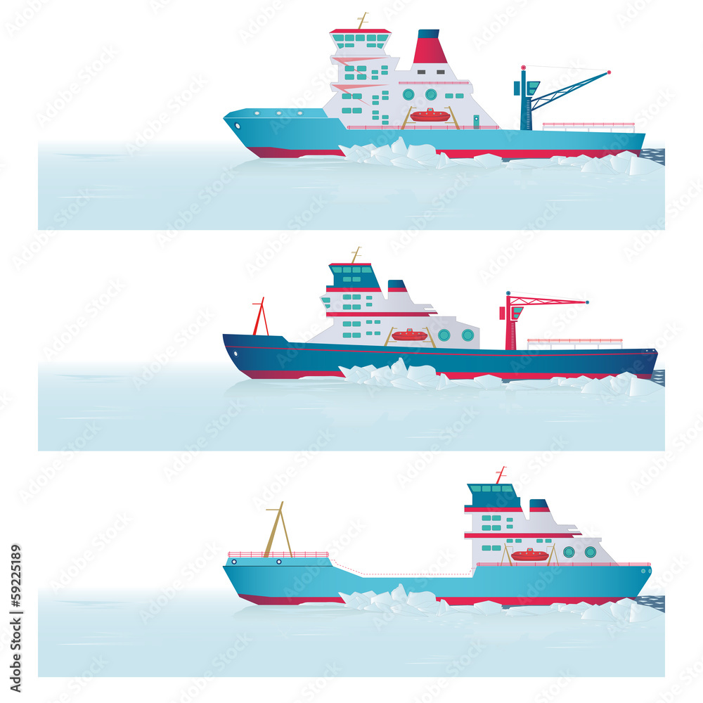 Fototapeta premium Set. Icebreakers