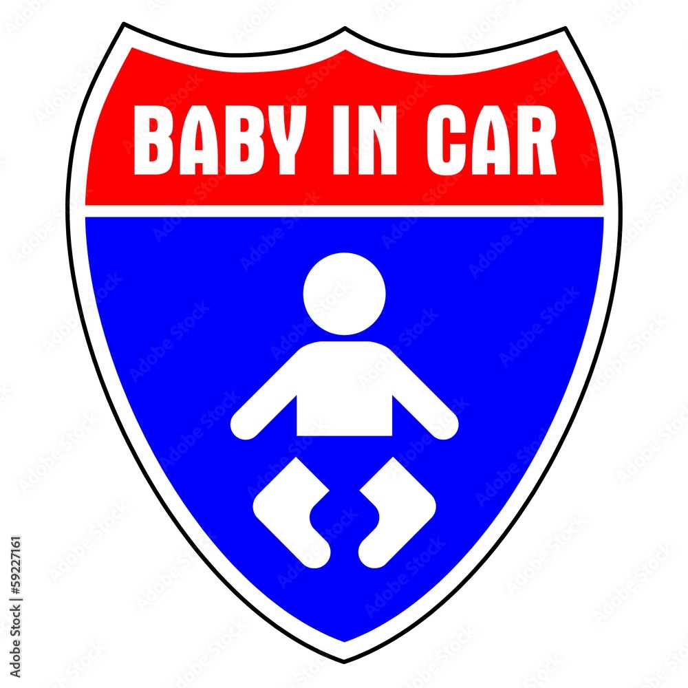 Baby in car Baby in car