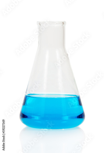 Test-tube with blue liquid