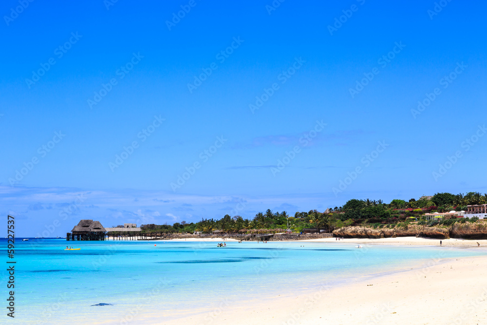 Luxury beach resort at a tropical beach