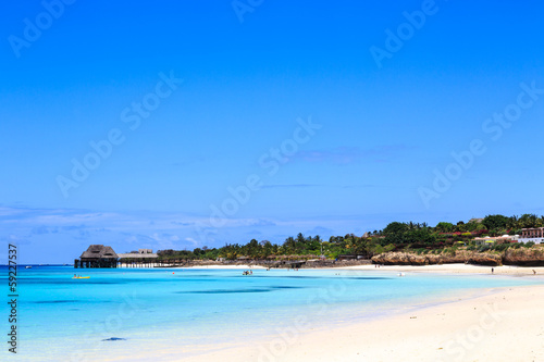 Luxury beach resort at a tropical beach
