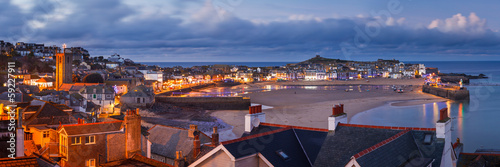 Dusk overlooking St Ives Cornwall photo