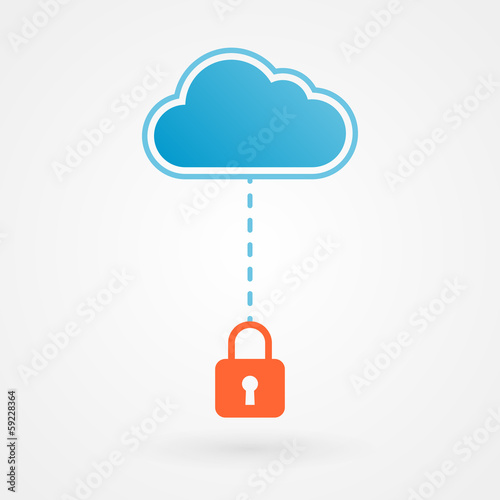 Cloud and padlock