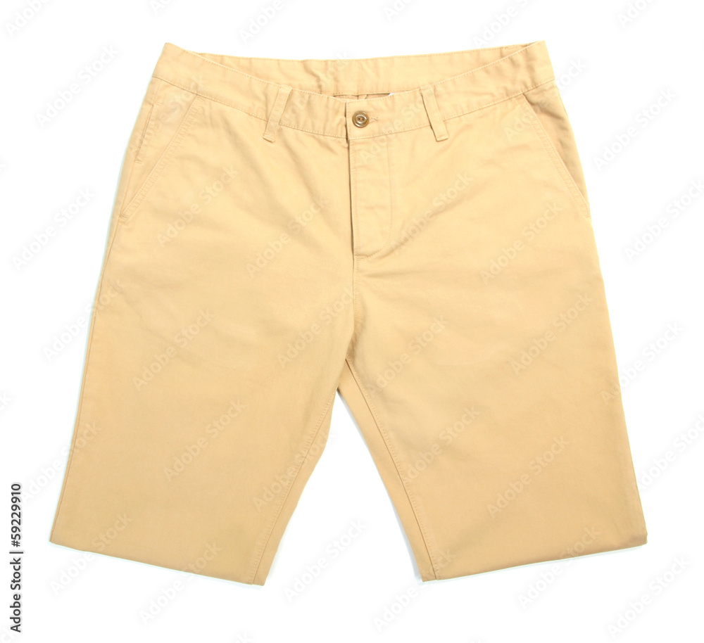Beige trousers isolated on white Beige trousers isolated on white