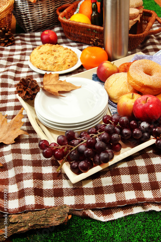 Outdoors picnic close up